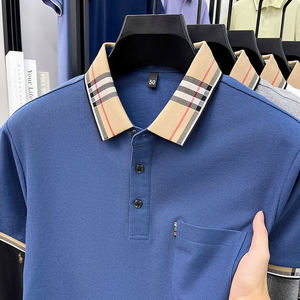 เสื้อยืดโปโลผู้ชาย แบรนด์ Business Pocket รุ่น Summer Breathable Classic Golf Work Top XxPolo คอปกแบบลายสก็อต แขนสั้น ผ้าฝ้ายปิเก้ สวมใส่สบายๆ - Product Image 2