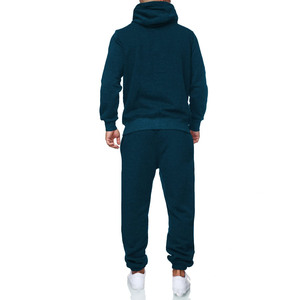 Conjunto Deportivo de Dos Piezas con Capucha para Hombre 2025, de Alta Calidad, con Logotipo Personalizado con Letras Impresas, Color Sólido, para Correr - Product Image 6