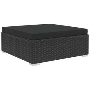 Sofá Modular Grande para Patio en Ratán PE Negro con Estructura de Acero con Recubrimiento en Polvo - Product Image 6