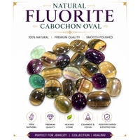 Cabocho de Fluorita Arcoíris de Cristal al por Mayor, Piedras Naturales Ovaladas, Minerales para Meditación, Feng Shui, Piedras Decorativas