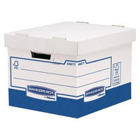 Boîtes de rangement en carton ondulé robustes, imprimées avec un logo, pour le déménagement de dossiers, couleur marron.