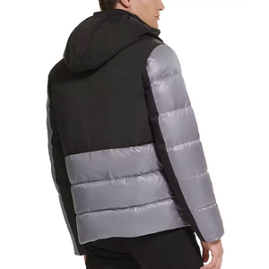 Unisex Thick Canvas Puffer <b>Jacket</b> Stand Patchwork New Fashionable Design <b>Winter</b> Outdoor Use High Street Comfortable Best Quality - Product Image 2