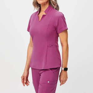 New Design Summer Medical Hospital <b>Scrub</b> Uniform 100% Cotton Paramedical Outfit Wholesale Work <b>Clothes</b> Low MOQ Nurse Top & Pants - Product Image 2