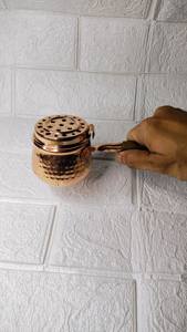 Brûleur d'encens Bakhoor décoratif haut de gamme au design martelé pour les intérieurs religieux arabes, écologique et durable, couleur cuivre - Product Image 5