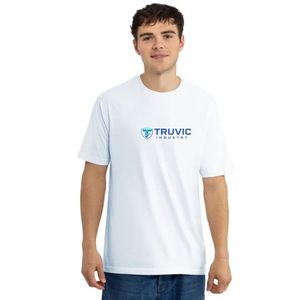 T-shirt tubulaire en coton léger pour homme, manches courtes, col rond, confortable, décontracté, vêtements de voyage - Product Image 1