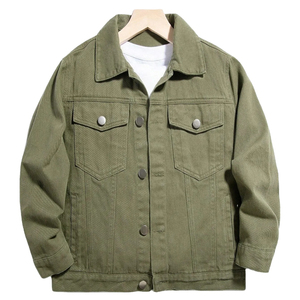 Veste en toile olive sur mesure pour homme, coupe classique, en coton, couleur unie, pour l'hiver, réversible, éco-responsable - Product Image 6