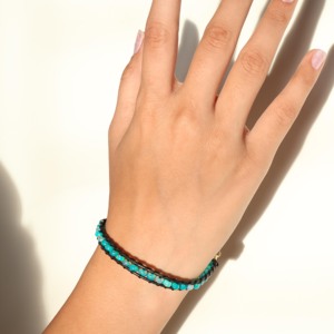 Beads with Black Rope <b>Bracelet</b> for Women & Men Handmade Beads Black Rope <b>Bracelet</b> Stylish <b>Beaded</b> Black Rope <b>Bracelet</b> - Product Image 2