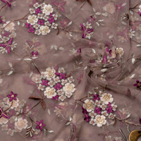 Tissu brodé SQ, tissu brodé perlé, tissu brodé en maille, tissu pour abaya, tissu fantaisie, fabrication de vêtements, commerce de gros