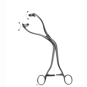 Pinzas Elevadoras Uterinas Curvas Collin con Mandíbulas Móviles de 265 mm, Acero Inoxidable, Manuales, Certificación CE, Instrumentos de Disección - Product Image 4