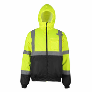 Veste de travail haute visibilité classe 3 pour l'hiver, doublée polaire orange, sweat-shirt de sécurité réfléchissant, vêtements de sécurité réfléchissants - Product Image 6