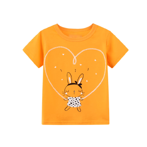 Camisetas estampadas para niñas a precio económico para la temporada de verano, diseño personalizado, camisetas estampadas para niñas de Bangladesh - Product Image 5
