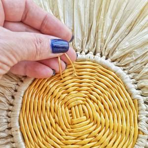 Ensemble de sous-verres en rotin de haute qualité, tissés à la main, naturels, écologiques, multifonctionnels, pour la cuisine, personnalisables - Product Image 4