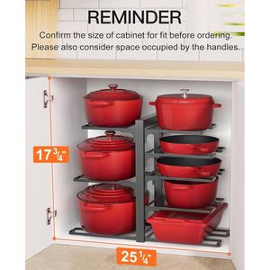 Organizzatore per Armadio Regolabile a 8 Ripiani, Altezza 40 cm, Capacità 54 kg, per Pentole e Padelle, Alta Qualità - Product Image 2