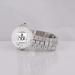 Export Quality Luxury Stainless Steel ETA Quartz Movement Diamond Watch Square <b>Case</b> 41mm Sapphire Crystal Dial 3BAR <b>Water</b> - Product Image 2