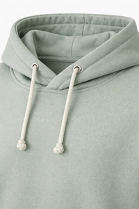 Sudadera con Capucha Unisex Verde Menta, Material de Forro Polar, Corte Regular, Informal, con Bolsillo, para Otoño - Product Image 4