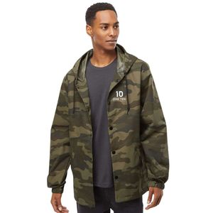 Water Resistant Full Zip Hooded <b>Coaches</b> Jacket Breathable Lightweight Windbreaker Outerwear for Outdoor Sports Casual and Travel - Product Image 1