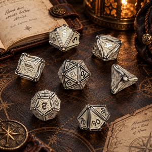 Juego de Dados Poliédricos de Metal Electrochapado de Primera Calidad, 7 Piezas, Aleación de Zinc Brillante, Dados para Juegos de Mesa RPG, Entretenimiento para Adultos, Fiestas en Bares - Product Image 2