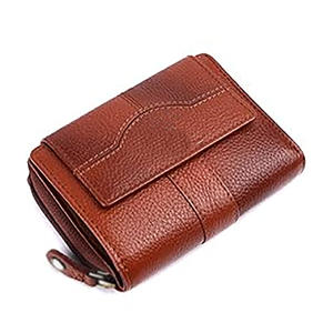 Portefeuille long de luxe fait main pour femme en cuir véritable avec fermeture éclair, protection RFID, doublure en polyester, style tendance et portable - Product Image 6