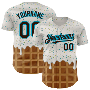 Maillot de baseball imprimé personnalisé pour hommes et femmes, col en V sur le devant, demi-manches, tissu respirant, uniforme d'équipe, style streetwear - Product Image 5