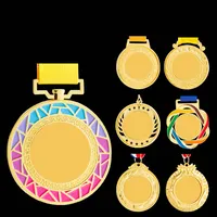Medallas personalizadas para ciclismo de carreras, 2022 pines y trofeo, cuello colgante de fútbol, medalla de Metal de hierro, sublimación para