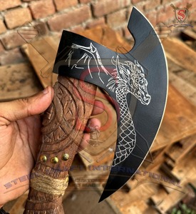 เหล็กกล้าดามัสกัสทำมือคุณภาพสูงจาก Steel Craft International ผลิตภัณฑ์อุตสาหกรรมที่เป็นมิตรกับสิ่งแวดล้อม พร้อมด้ามจับไม้สำหรับทำพิซซ่า - Product Image 3