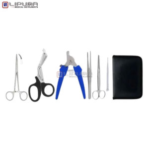 Medic Instrument 6 Pcs Pet First Aid Kit Emergency Veterinary Care Set with <b>Nail</b> Clipper Bandage Scissors Tweezers <b>Case</b> - Product Image 2