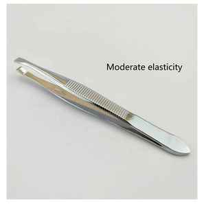 Pinzas Profesionales Duraderas y Reutilizables de Acero Inoxidable para Cejas y Pestañas, Diseño de Punta Inclinada, Diferentes Funciones de Maquillaje, Personalizadas - Product Image 3