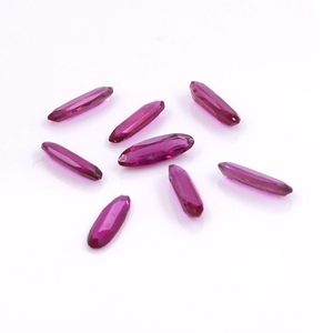 Rubis naturels de Bangkok, ovales longs calibrés 10x4,5 mm, pierres précieuses de rubis naturelles facettées pour la fabrication de bijoux, prêtes à l'emploi - Product Image 1