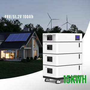 Inversor de Batería Solar de Litio HR 48V 51.2V 15KWH, Sistema de Almacenamiento de Energía Doméstico Fuera de la Red, Apilable, Blanco, 200AH 300AH 50kg - Product Image 3