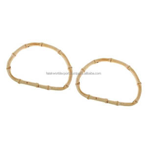 Poignées de sac en bois de mode Poignée de sac en bambou de rotin véritable naturel pour sac à main de Falak World Export - Product Image 1