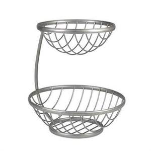 Cesta de frutas metálica para uso en interiores, para decoración de cocina y comedor, con elegante tejido abierto y revestimiento duradero. - Product Image 2