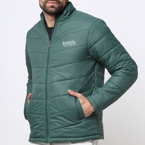 Chaqueta de Invierno Acolchada para Hombre, Cómoda para Uso en Exteriores, con Cuello Alto de Lona, Logotipo Frontal, Transpirable, Resistente al Viento y Ecológica - Product Image 5