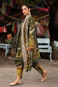 Collection de vêtements d'hiver 2026, vêtements d'hiver, ensembles shalwar kameez pour femmes en lin brodé imprimé de très haute qualité à prix avantageux - Product Image 2