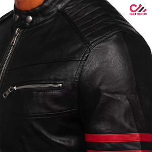 Chaqueta de Cuero PU Premium para Hombre, Estilo Motero, Elegante y Duradera, Ropa Exterior de Moda para Venta al Por Mayor OEM - Product Image 5