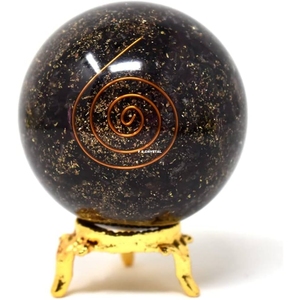 Sphère d'orgone grenat, boule de pierre précieuse faite à la main, portable, art métaphysique, objet de collection, vente en gros, F S CRYSTAL du Gujarat - Product Image 1