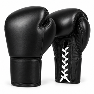 ถุงมือชกมวยหนังแท้แบบผูกเชือก สำหรับการแข่งขัน ฝึกซ้อม MMA น้ำหนักเบา ระบายอากาศได้ดี รับผลิตแบรนด์ส่วนตัว พร้อมสกรีนโลโก้ - Product Image 1