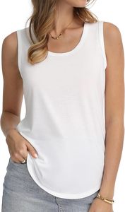 Top sin mangas de punto negro para mujer, el más vendido de 2026, con cuello redondo, informal, de color liso y longitud regular - Product Image 2