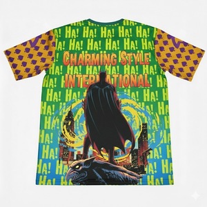 ออกแบบเสื้อยืดแฟชั่นตามสั่ง MOQ ต่ำ ด้วยดีไซน์ของคุณเอง ผ้าโพลีเอสเตอร์ 100% แบบ Dye Sublimation เสื้อยืด OEM แบบกำหนดเอง - Product Image 2