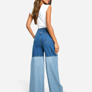 Jeans de Mezclilla de Primera Calidad para Mujer, con Logotipo Personalizado, Pantalones de Mezclilla Lavados, Jeans Rectos de Color Sólido a la Moda para Chicas - Product Image 4