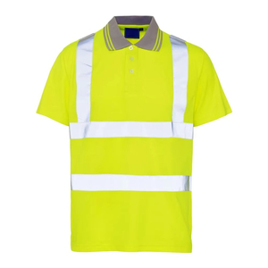 Chemise de travail haute visibilité unisexe fabriquée au Pakistan, chemises de sécurité pour hommes, bandes réfléchissantes, vêtements de travail, polos de sécurité - Product Image 5