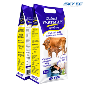 Suplemento alimenticio FertMilk con vitaminas y minerales quelados para ganado, que apoya el rendimiento lechero, la grasa, el SNF y el crecimiento. |   Paquete: 5 kg - Product Image 1