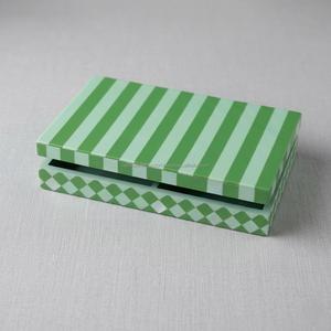Caja de Almacenamiento de Madera Verde de Lujo con Compartimentos, Caja Decorativa para Joyas, Organizador de Recuerdos para Relojes, Adornos y Accesorios - Product Image 3
