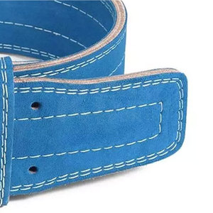 Customized Logo High Quality Gym Fitness Workout Power Weight Lifting Cowhide Power <b>Belt</b> For Adult - Product Image 3