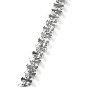 SHRAVI IMPEX Pulsera de Eslabones con Diseño Geométrico Marquise, Chapada en Plata, Joyería Hip Hop Unisex, Regalo de Moda - Product Image 6
