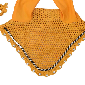 Les plus tendances : Bonnets d'oreilles personnalisés pour l'équitation avec passepoil, voile anti-mouches en crochet, filet d'oreilles, bonnet en crochet avec protections d'oreilles en néoprène - Product Image 3
