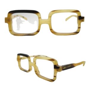 กรอบแว่นตาคอมพิวเตอร์วินเทจทรงกลม งานฝีมือจากเขาควายธรรมชาติ ออกแบบตามสั่ง รับผลิตแบบ OEM - Product Image 1