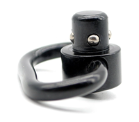 Attache de sangle pivotante à bouton-poussoir 1,25'' robuste à dégagement rapide, noire