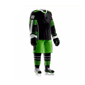 Maillot de hockey sur glace personnalisé en polyester de qualité supérieure, sublimé avec logo, respirant et anti-humidité, vente en gros - Product Image 2