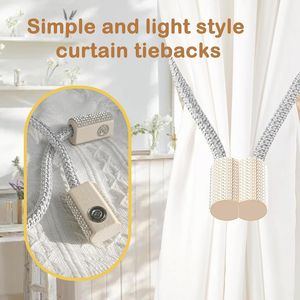 Fermacurtain Magnetici Fatti a Mano (Confezione da 2) con Magneti Potenti, Senza Foratura, in Legno Rivestito in Vetro Scintillante per Tende e Accessori - Product Image 2