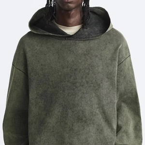 Conjunto de Sudadera con Capucha y Pantalones de Chándal de Felpa Gruesa para Hombre, Estilo Oversize Holgado, Pierna Recta y Bajo Abierto - Product Image 3